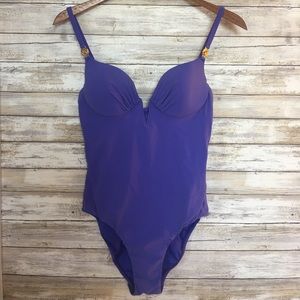 Purple, One-Piece Bathing Suit